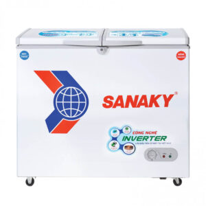 Tủ đông Sanaky 2599W3 250 lít, 2 ngăn inverter dàn đồng