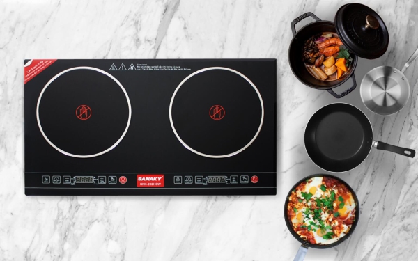 Bếp hồng ngoại đôi Sanaky SNK-202HGW
