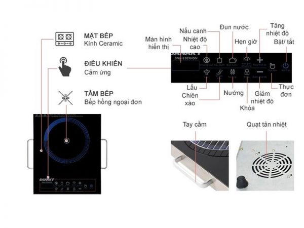 Bếp hồng ngoại Sanaky SNK-2523HGN