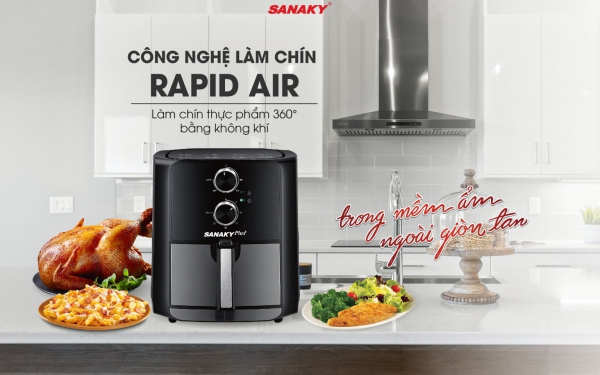 Nồi chiên không dầu Sanaky VH-60WM1 6.5 Lít