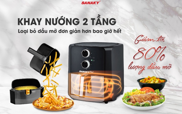 Nồi chiên không dầu Sanaky VH-60WM1 6.5 Lít