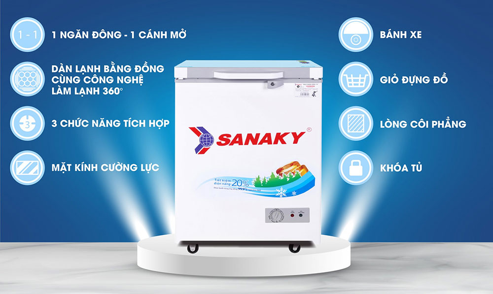 Tổng quan tủ đông Sanaky vh-1599hykd