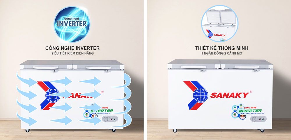 Tủ đông công nghệ Inverter Sanaky 2022