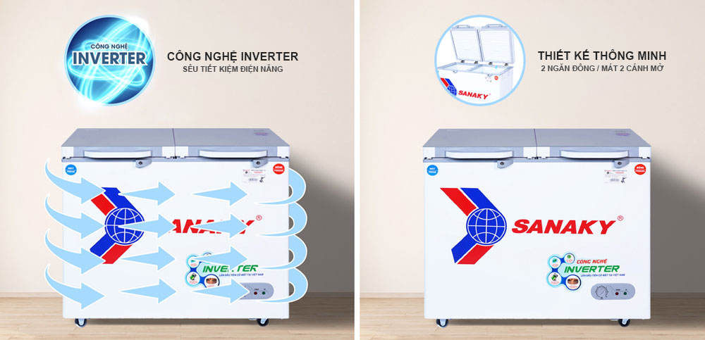 Tủ đông công nghệ inverter sananky VH-2899W4K