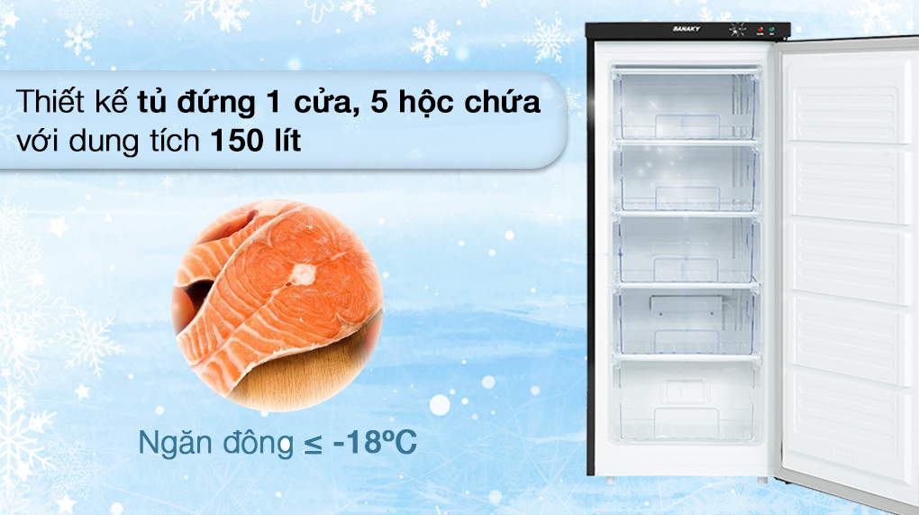 Thiết kế tủ đứng 1 cửa nhỏ gọn với 5 hộc chứa tiện dụng