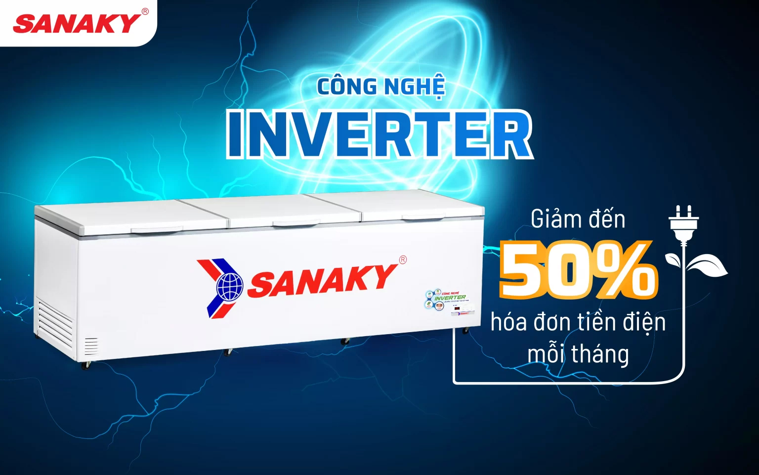 Tủ đông Sanaky VH-1799HY3 1500 lít