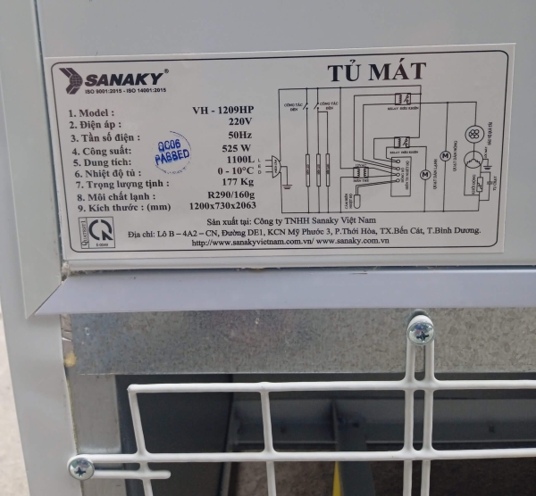 Tủ mát Sanaky VH-1209HP