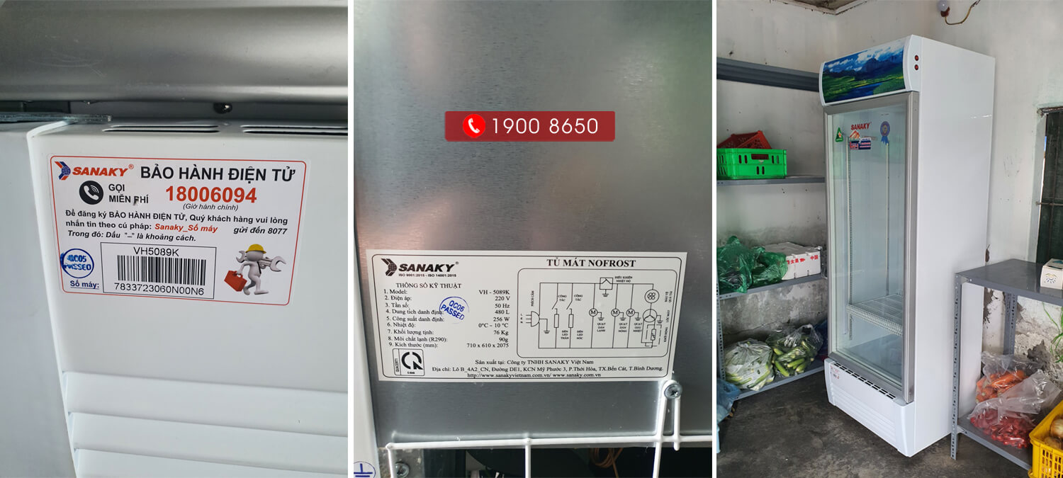 Hình ảnh thực tế tủ mát Sanaky VH-5089K