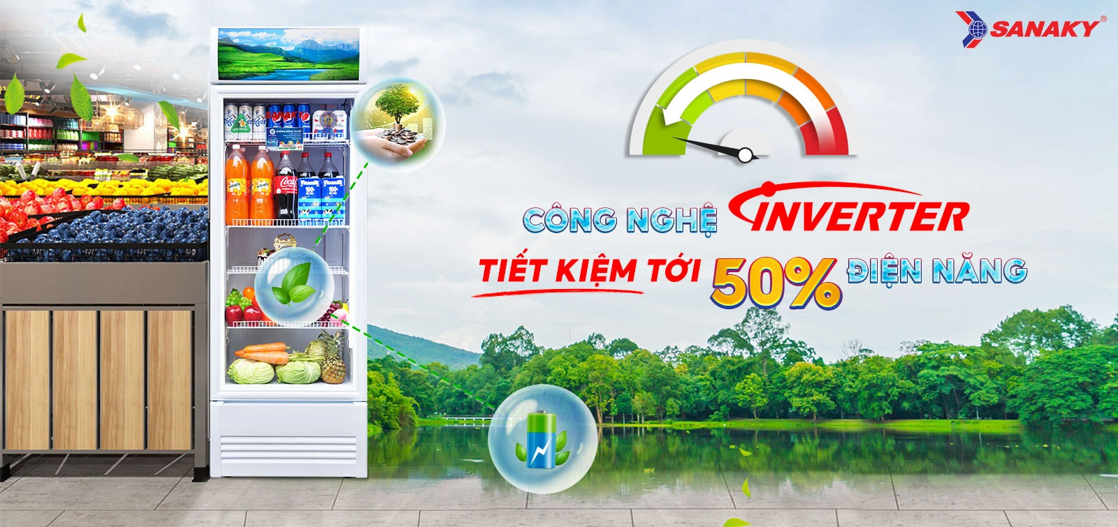 Công nghệ Inverter tiết kiệm tới 50% điện năng 