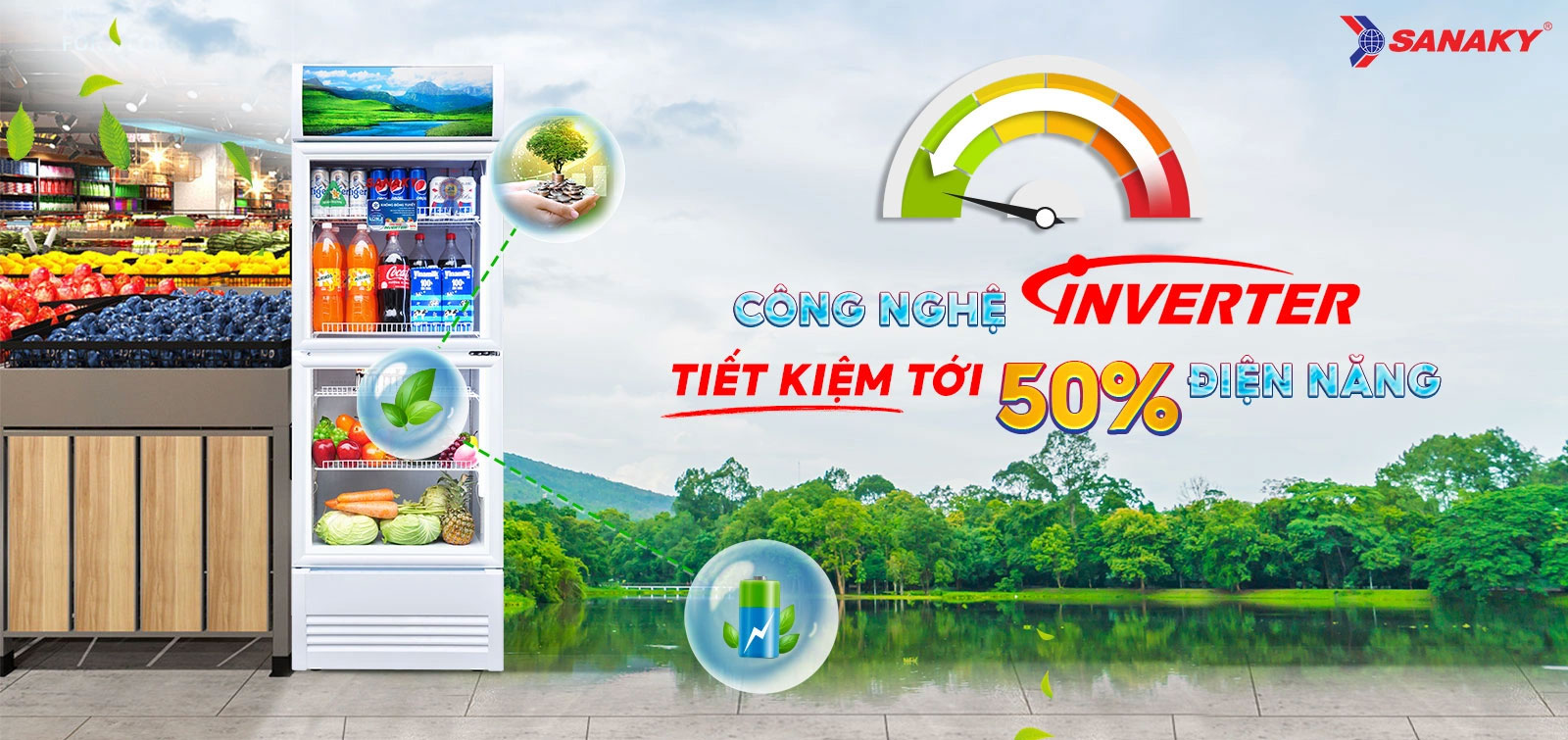 Tủ mát Sanaky VH-4088KW3