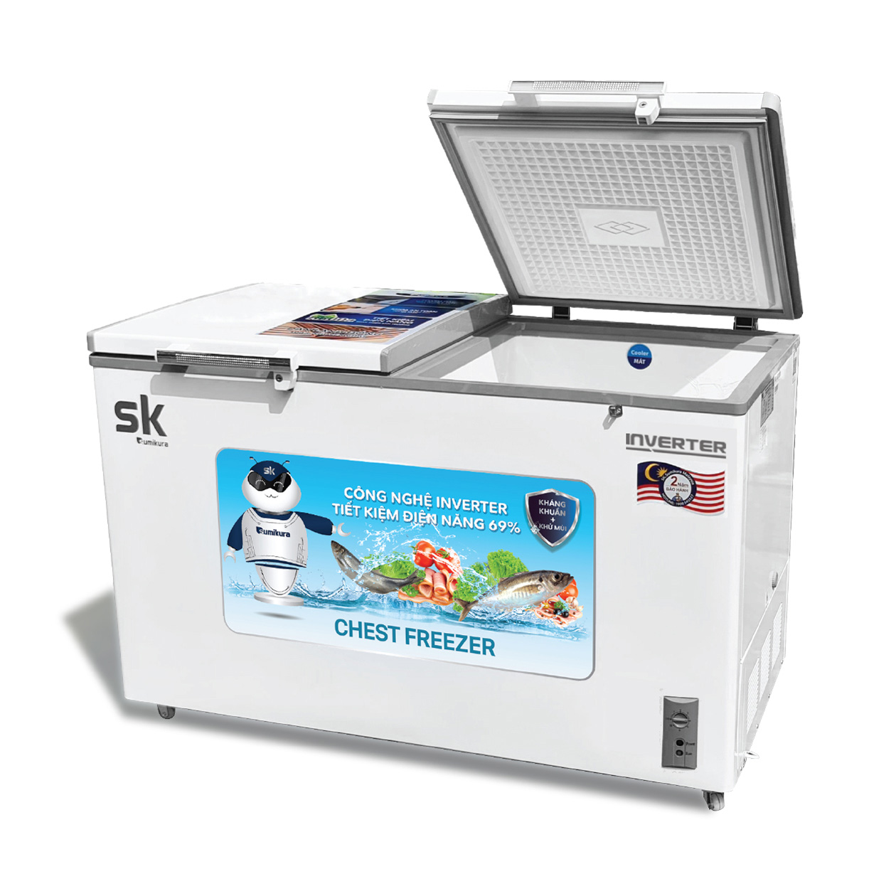 Tủ đông 2 ngăn Sumikura 400 lít SKF-400DI/JS Inverter